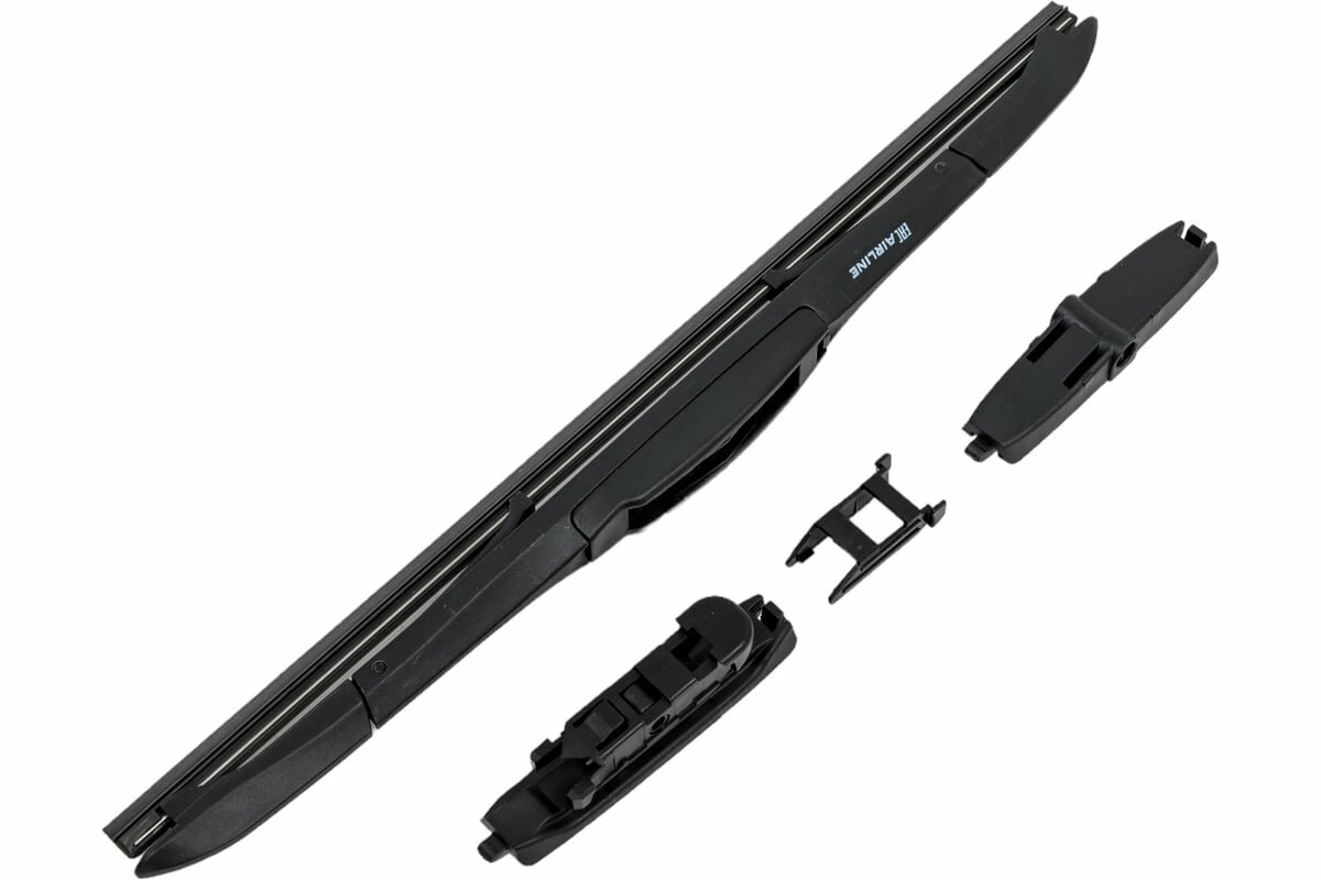 Щетка стеклоочистителя гибридная AIRLINE 3 адаптера в коробке 53см/21