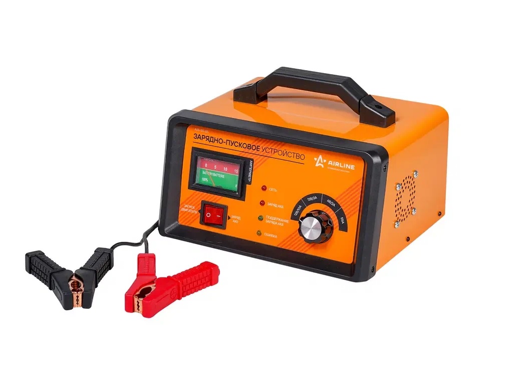 Зарядно-пусковое устройство 2/10/55А AIRLINE 6В/12В, амперметр, трансформаторное